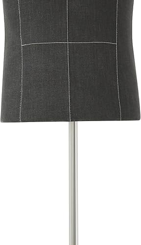 Miniatura 7 de Torso de maniquí masculino con soporte de madera, altura ajustable de 59-71 pulgadas, forma de vestido para exhibición de trajes, costura y