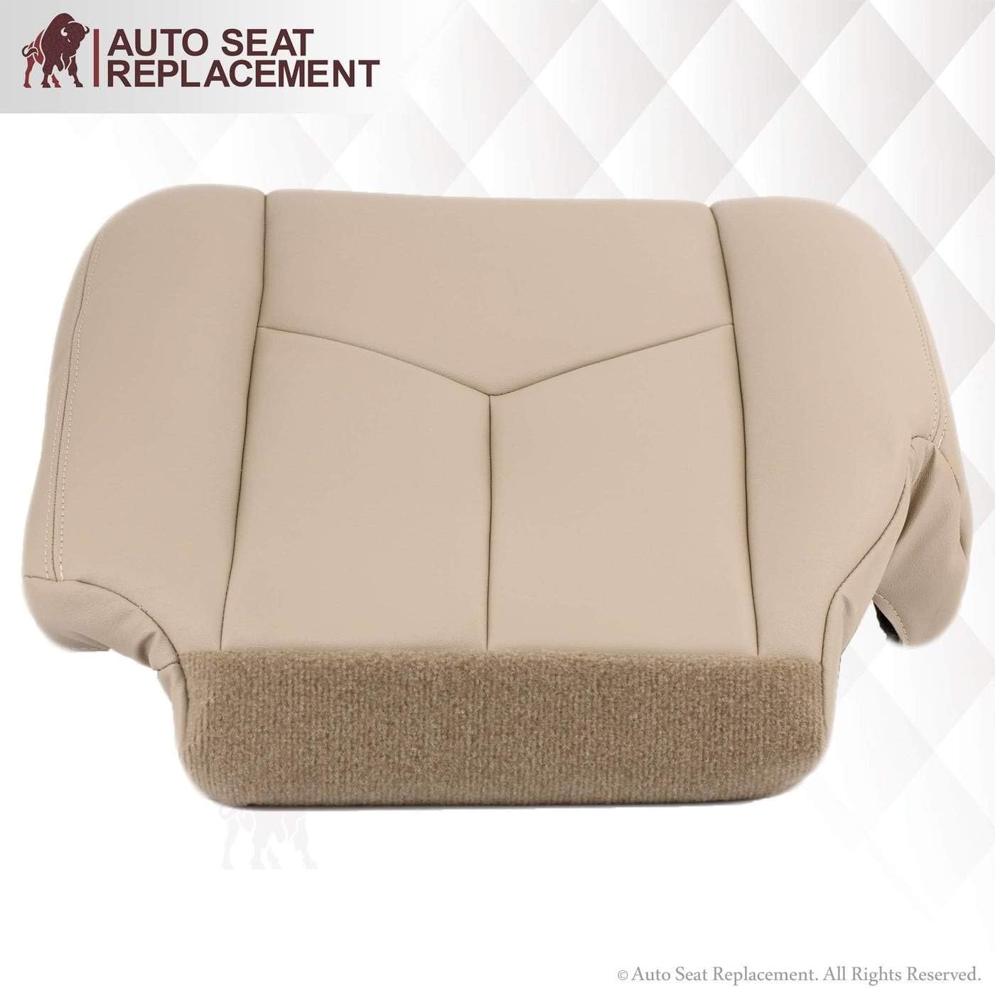 2003 2004 2005 2006 2007 GMC Yukon XL SLT SLE Synthetic Leather Seat Cover Replacement, GMC Yukon Tahoe Suburban Seat Covers (Driver Bottom, Shale Tan (Light Tan))