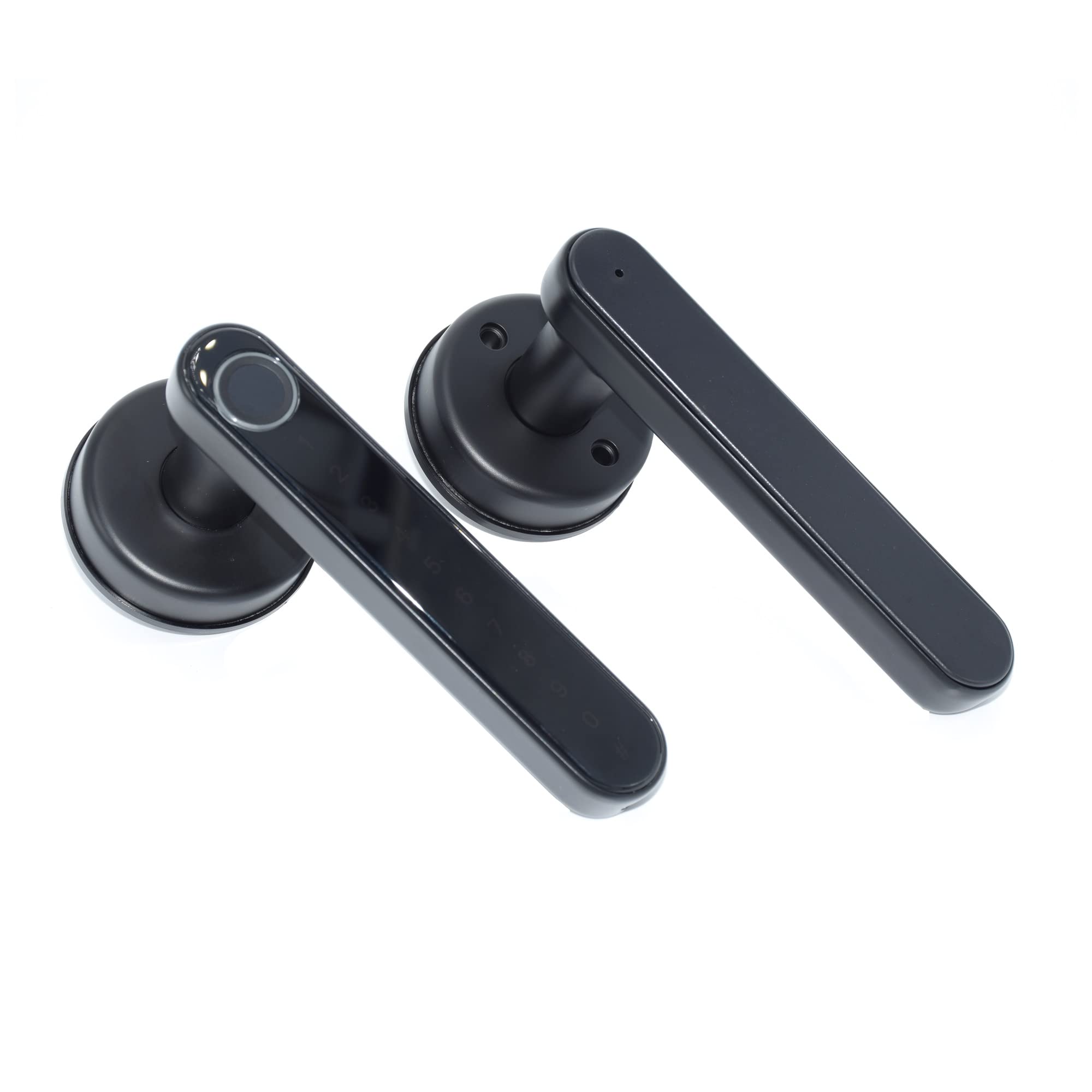 Cerradura Inteligente Cerradura biométrica de huella dactilar inteligente con Control remoto compatible y aplicación Tuya for puerta Metal madera interior(5845 with gateway)