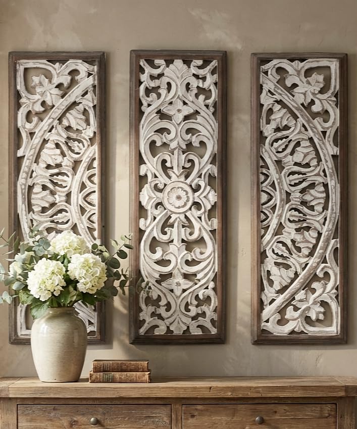 Wall panels for living room, Wall Panels, HASTKAARI design wall decor Set of 3 detachable, wall decoration items for Living Room, Bedroom, Dining Room, Hallway, Entryway (24x8 inch each panel size)-image-17