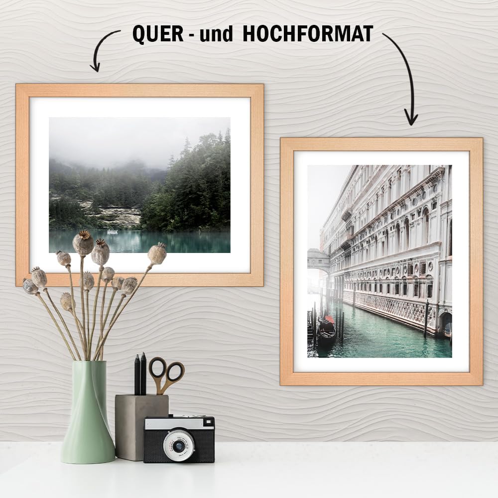 Haak Puzzlerahmen Tokio ANTIREFLEX/Entspiegelt Buche (Dekor) 50 X 70 cm (ca. 1000 Teile) Bilderrahmen Rahmen für Puzzle