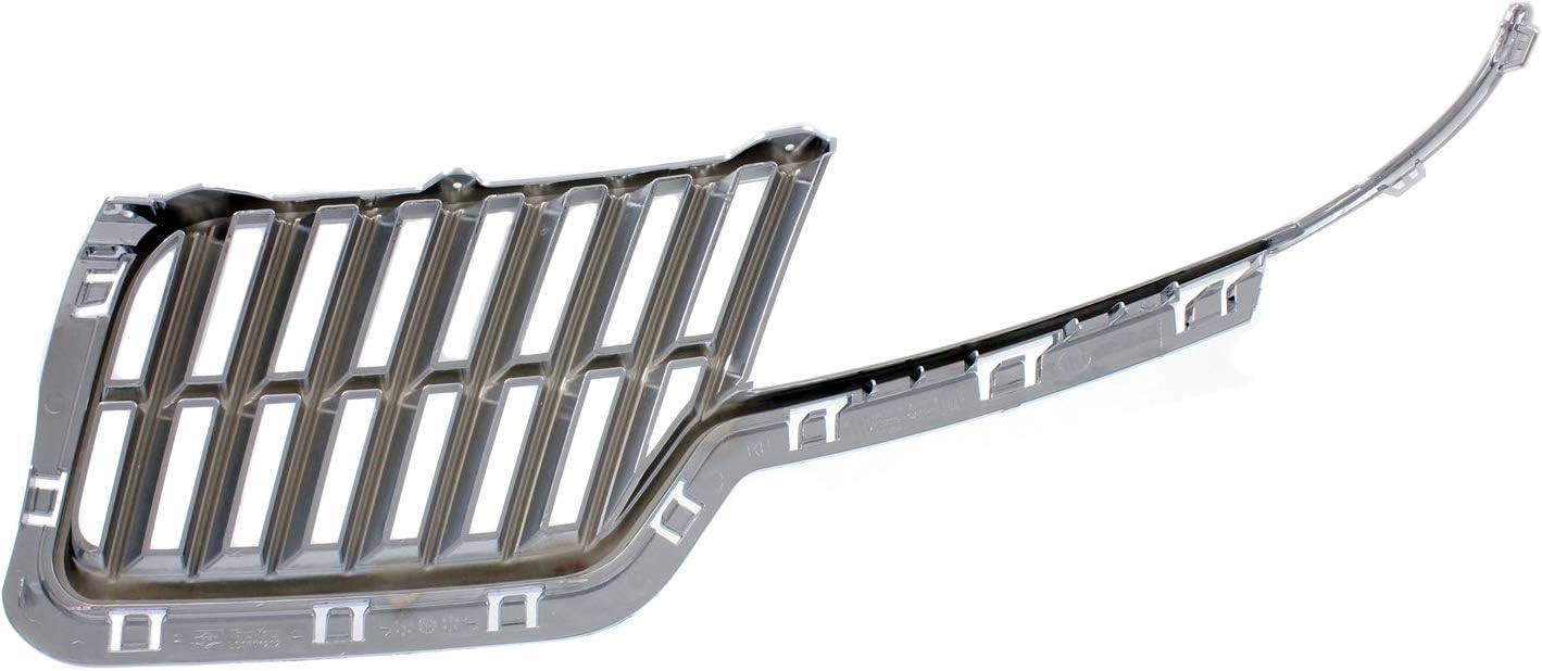 Garage-Pro Passenger Side Grille Assembly Compatible with 2010-2012 Lincoln MKZ Chrome Shell/Painted Gray Insert