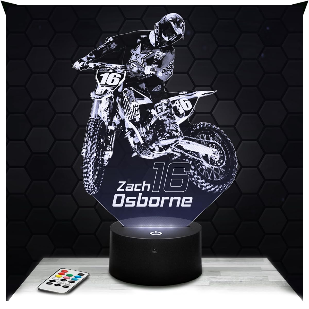 Lampephoto.fr - Zach Osborne Motocross Supercross 3D Lamp Decoration, Gift Idea for Men, Zach Osborne Motocross Adult Night Light Room Decor, Original Christmas Gift Idea for Men, Gifts Merchandising