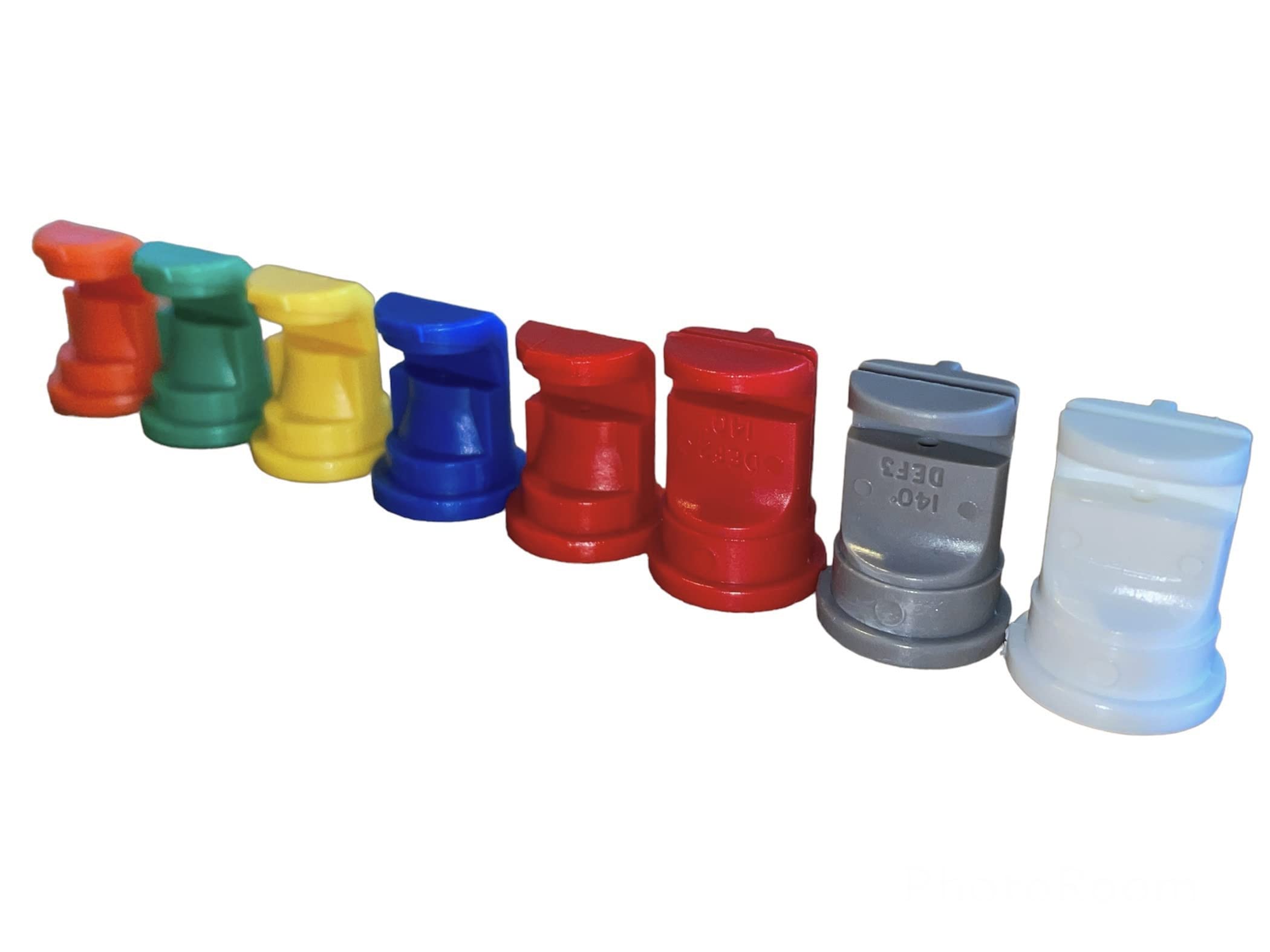 Deflector, Anvil Spraying Nozzle Tips for Knapsack Sprayer 125-140 Degree Angle. 4 Nozzles, Red 140 Spray Angle.