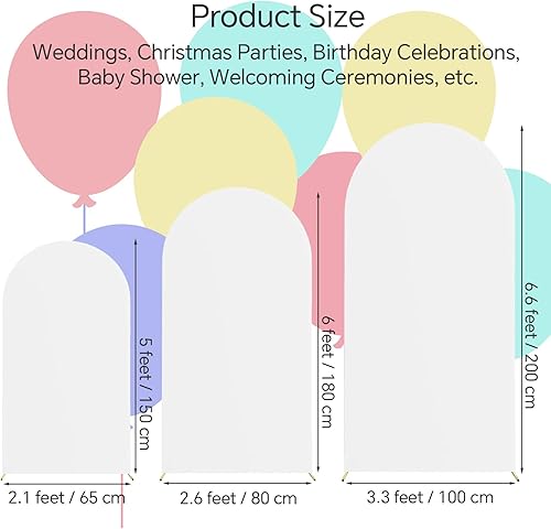 Miniatura 3 de Cubierta de fondo de arco, cubierta de arco de boda, tela de elastano, ajuste de 2 caras, cubierta de fondo de arco redondo para decoración de
