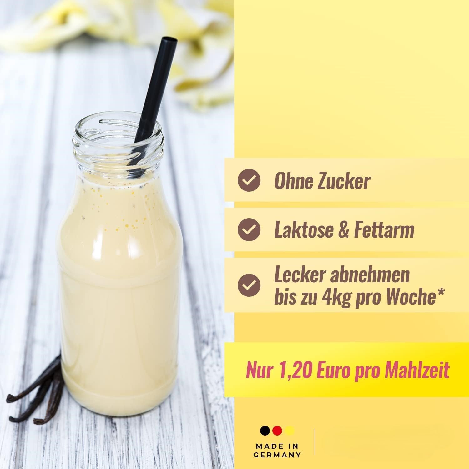 xbody Premium Figur-Protein Pulver 500g mit 100% Casein - ohne Zucker, laktosefrei, made in Germany (Vanille)