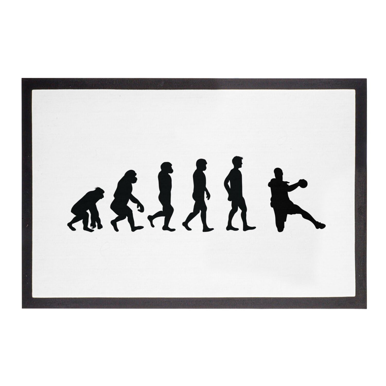 Paillasson Evolution Handball blanc 75x50cm pour hall d'entrée