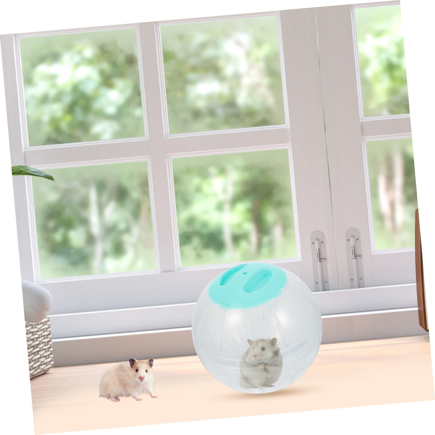 4stücke Hamster Übungskugeln Geräuschlos Große Crystal-laufbälle Für Kleintiere Für Hamster Und Rennmäuse Transparentes Design Fördert Und Fitness