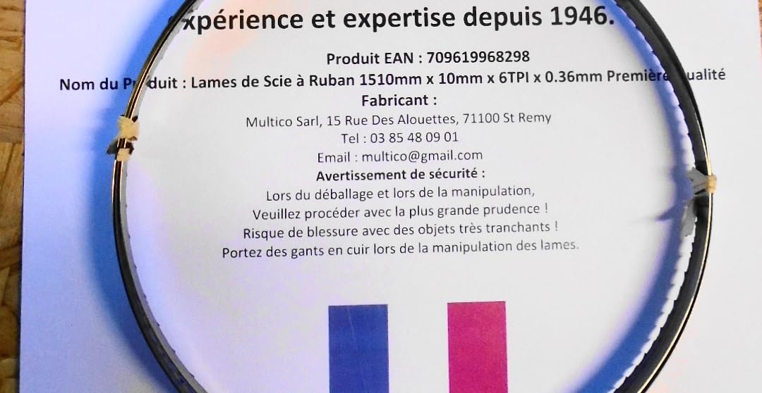 Lame Scie Starrett Duratec Super FB Lames De Scie à Ruban En Carbone 1511 Mm 10 Mm X 0 ,35 Mm 6 Dpp Soudées Flexibles En Acier à Haute Teneur En Carbone