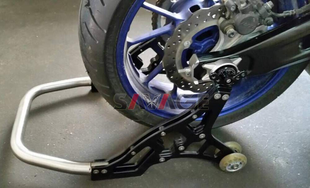 Bobines de bras oscillant arrière pour Yamaha MT-07 FZ-07 XSR700 2014-2020, manchons d'axe, glissières de fourche, support de moto, vis, boulons, protecteur anti-collision (Noir)