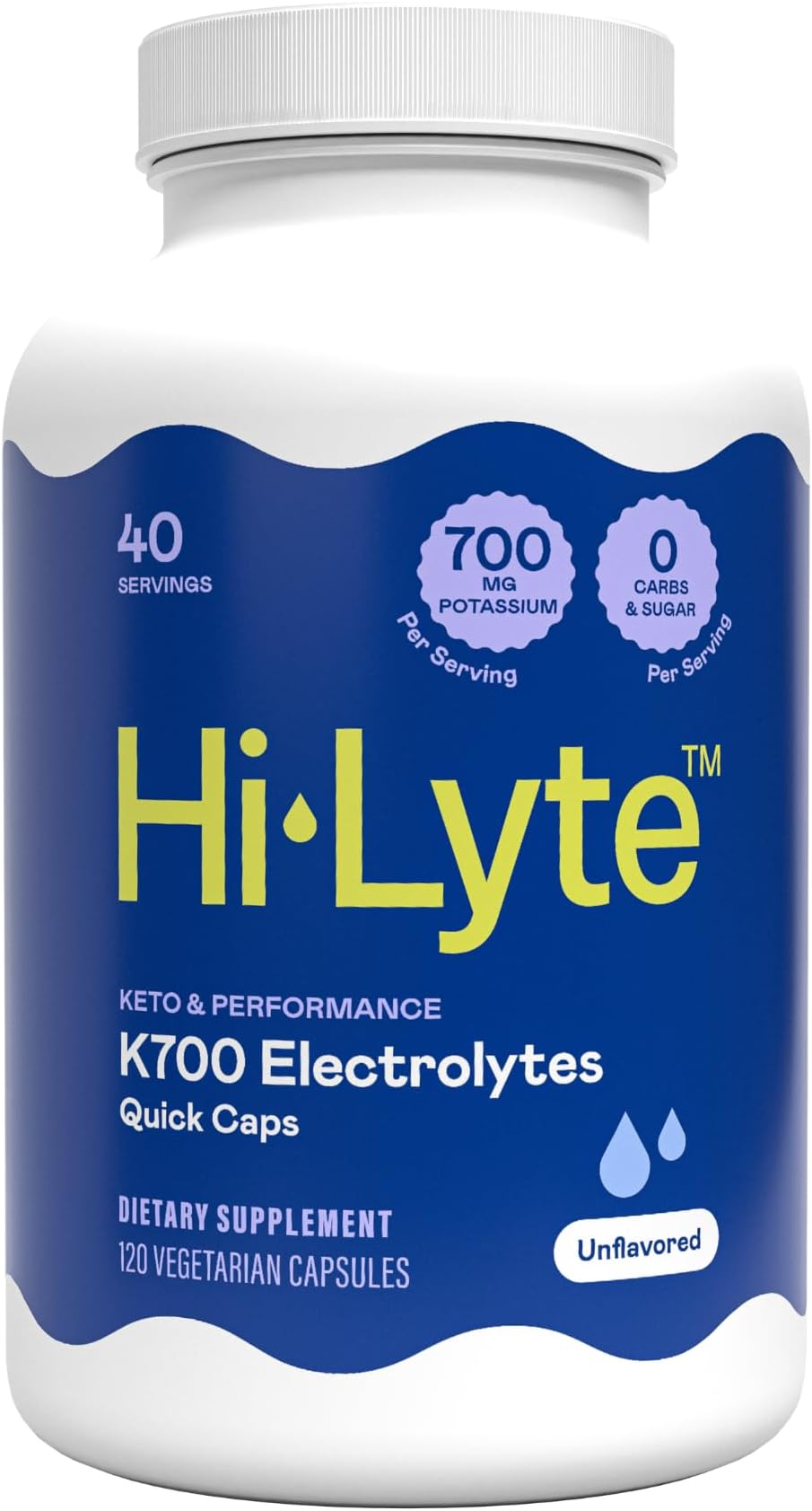 K700 Electrolytes Quick Caps – High Potassium Keto Supplement for Rapid Hydration & Muscle Recovery – Beat Keto Flu & Leg Cramps – Zero Sugar, Zero Carbs – 40 Servings