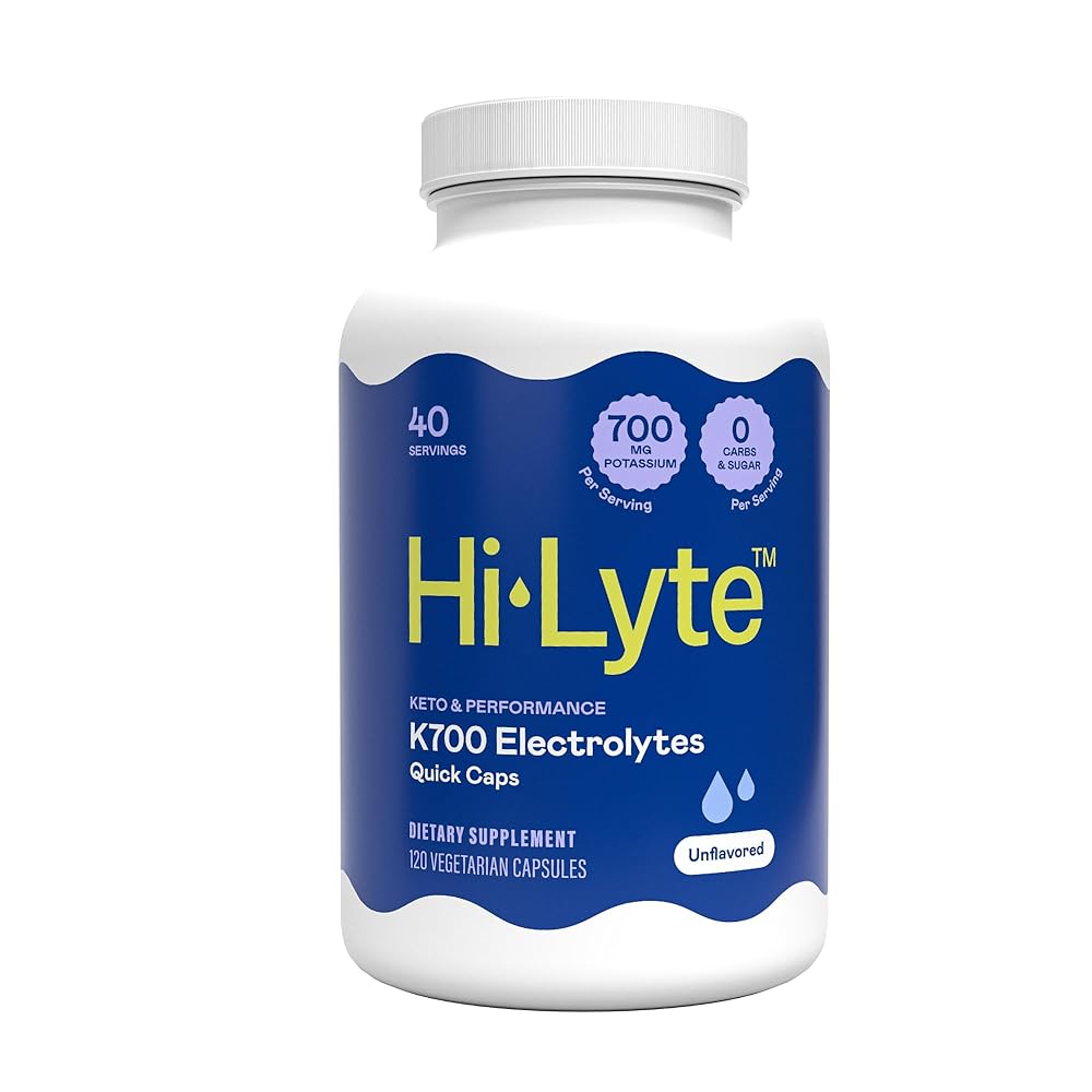 Hi-Lyte Keto & Performance K700 Electrolytes Unflavored Quick Caps, 40 Servings