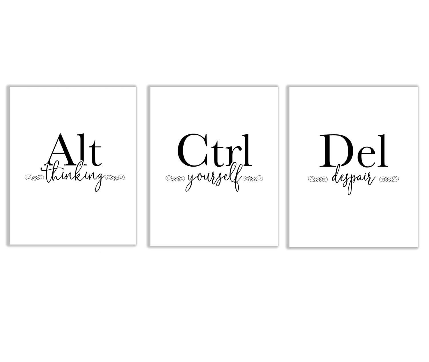 Inspirational home office wall art Prints Ctrl Alt Del