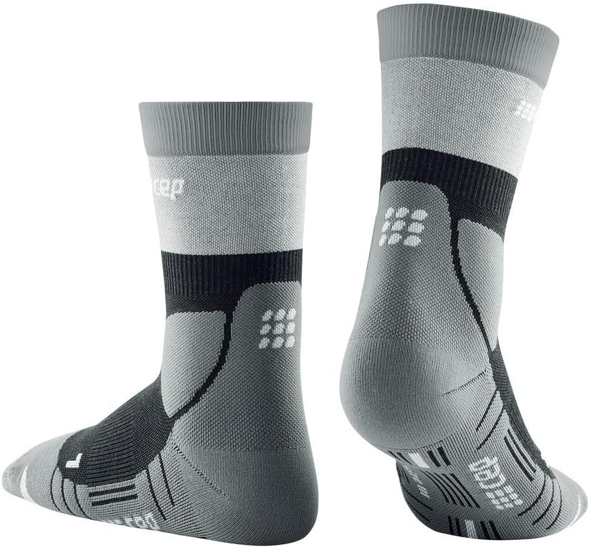 CEP | Hiking Light Merino Mid Cut Compression Socks | Men's | Stone Grey/Grey