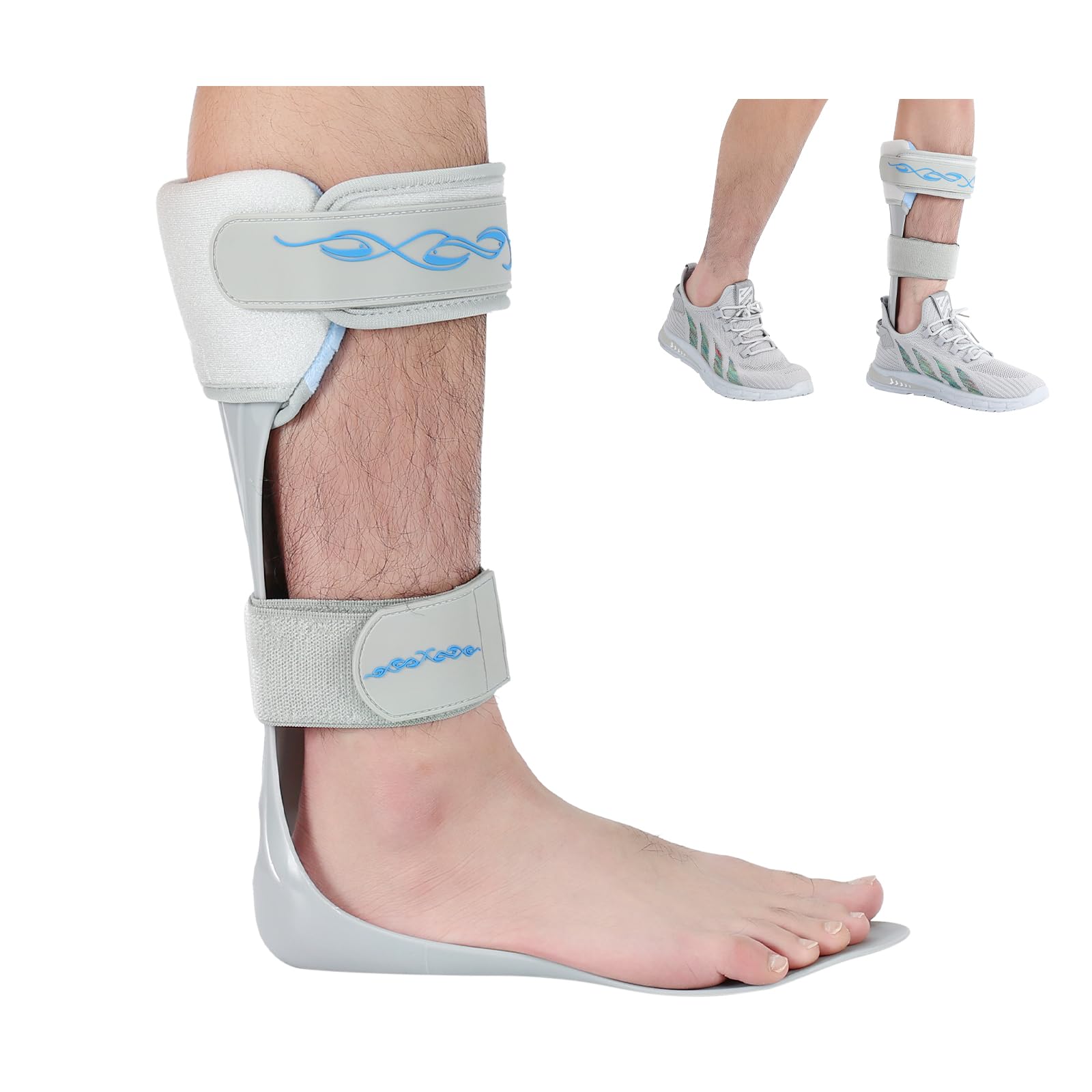 Tairibousy AFO Drop Foot Brace - Drop Foot Stabilizer Brace Foot Drop Brace with Stroke, MS, Hemiplegia, Drop Foot Support Shoes for Assist Walking Easier & Better (S-Left)