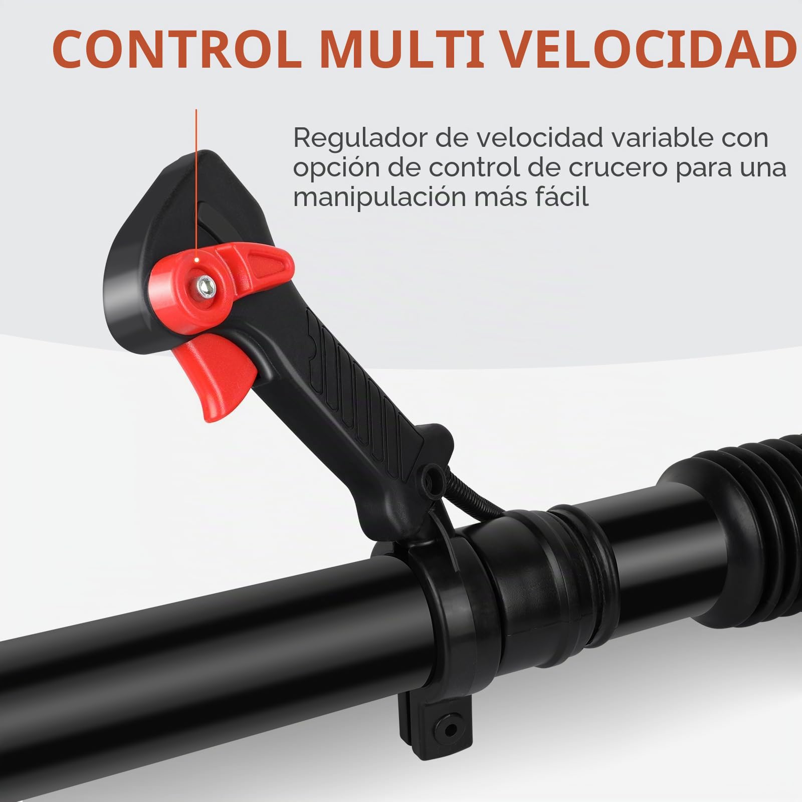 LabTEC Soplador de hojas a gas de 2 tiempos, soplador de hojas de mochila de gasolina de 43 cc, soplador de jardín inalámbrico de velocidad ajustada para limpiar patios, hojas, corte de hierba