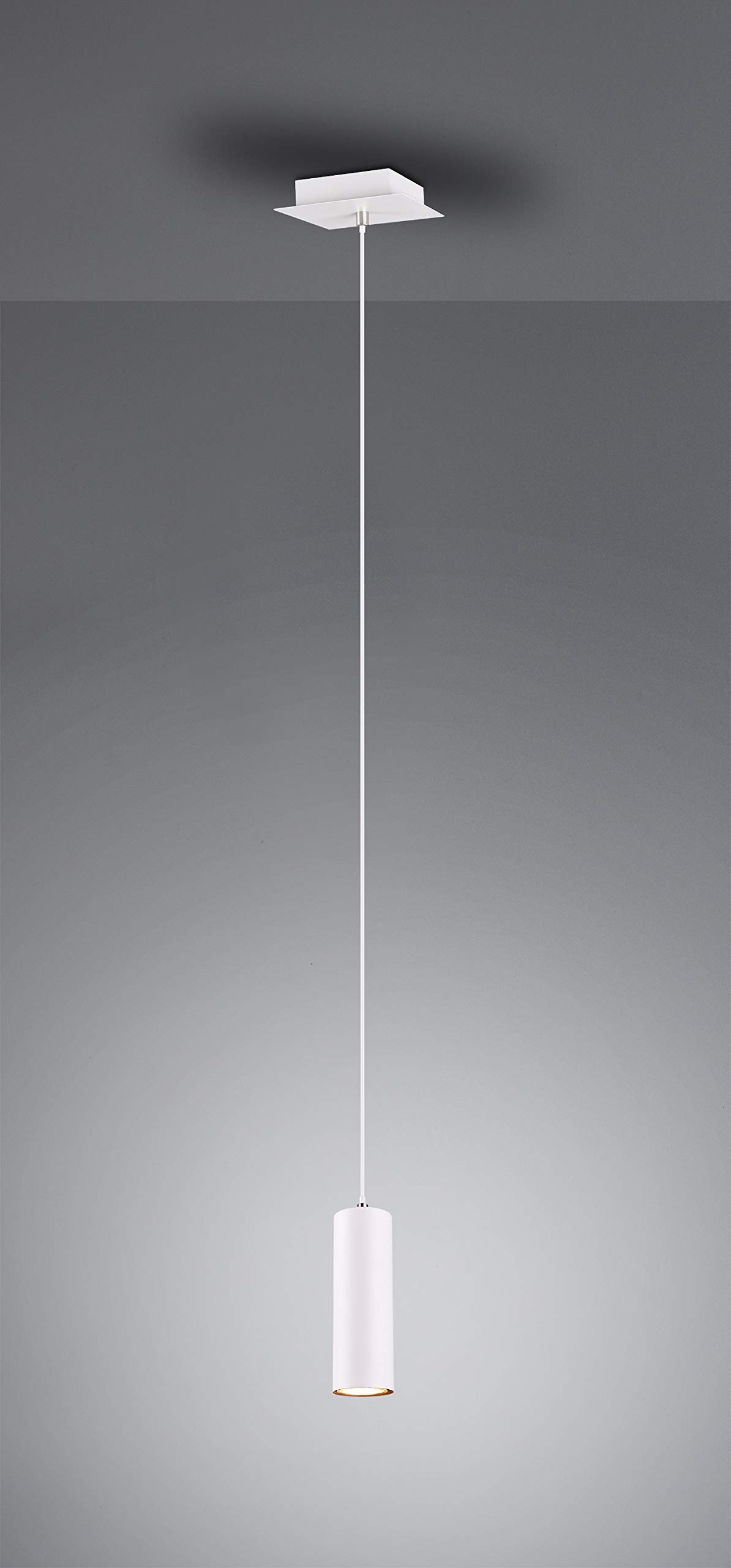 Trio Leuchten Lampa wisząca Marley 312400101, metal biały matowy, wahadło 1-punktowe, bez 1 x GU10