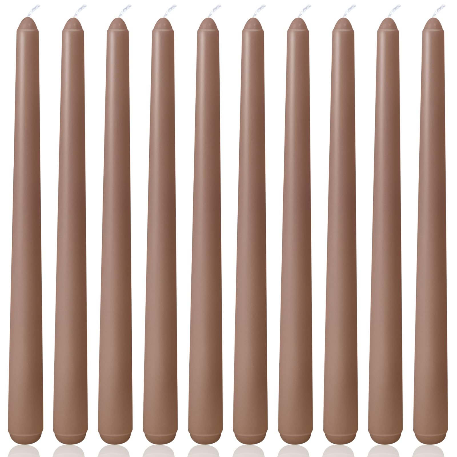 Photo 1 of ***MISSING 5***
10 Inch Grayish-Brown Taper Candles for Home Decoration, 10 Pack Unscented Candlesticks for Dinner Wedding Party, Smokeless and Dripless Candle Sticks