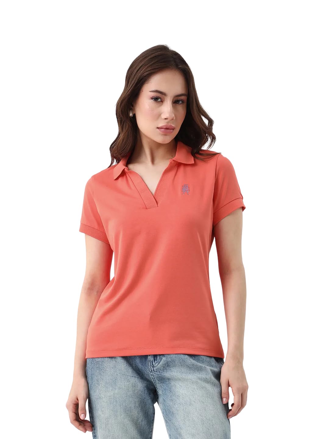 rareism Cotton Blend Regular Half Sleeve Polo-picture-24