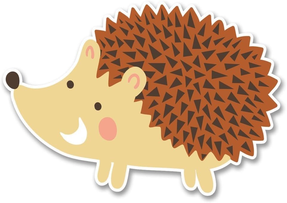NI374 **2-Pack** Hedgehog Sticker/Decal | Premium Quality Vinyl Sticker | 4-Inches by 3-Inches