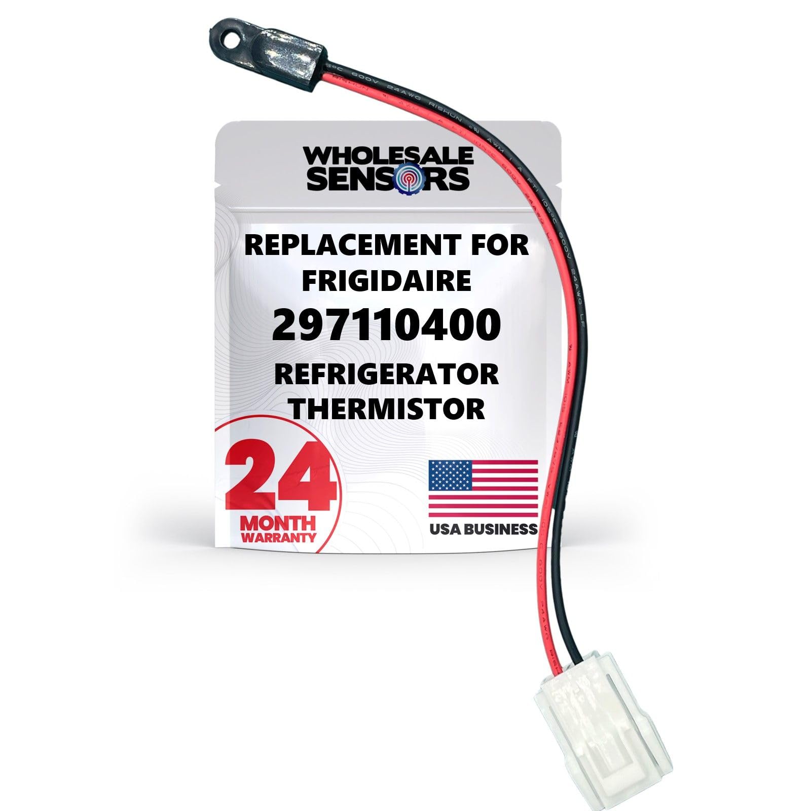 Replacement Frigidaire 297110400 Refrigerator Thermistor 24 Month Warranty - Made in the USA