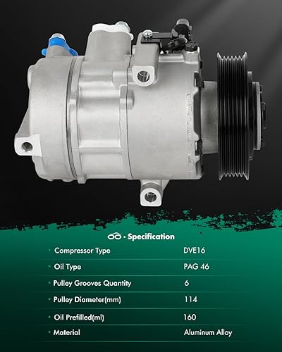 Miniatura 1405 de SCITOO CO 10739C - Compresor de CA compatible con Honda Element 2.4L 2003 2004 2005 2006 2007 2008 2009 2010 2011