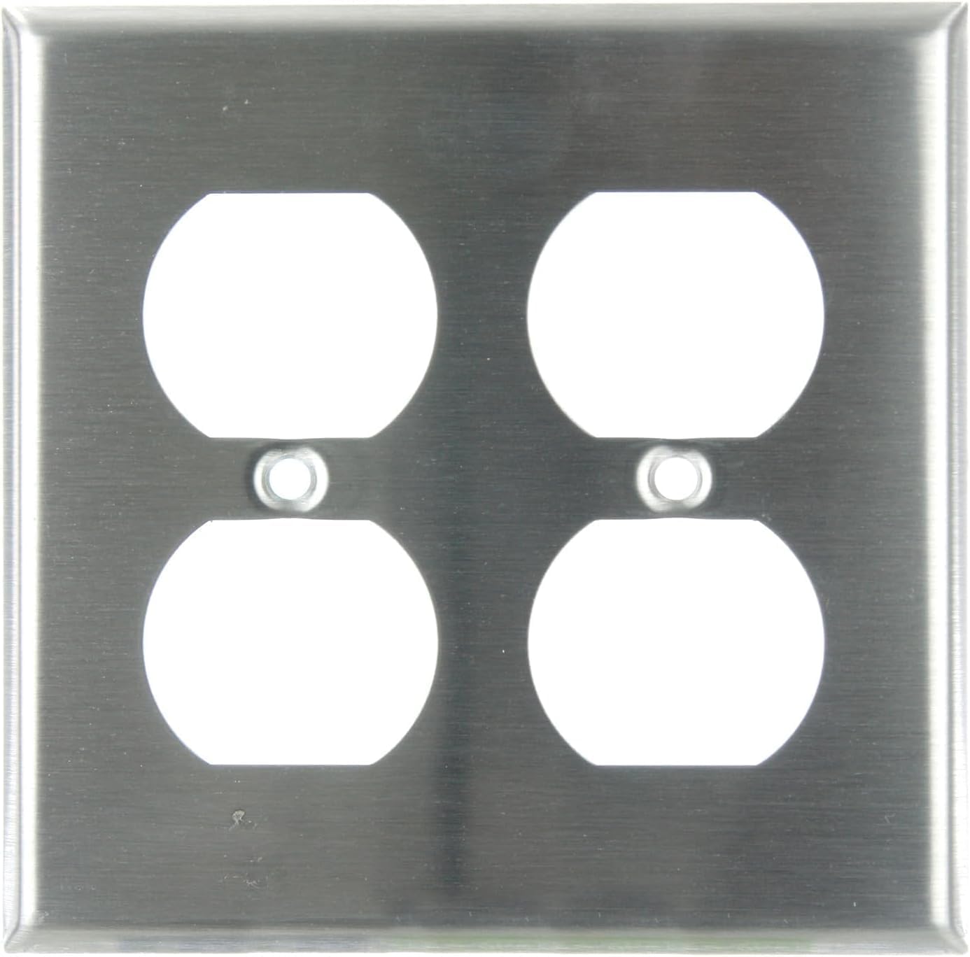 Diodesy- 2-Gang Duplex Receptacle Outlet Cover Wall Plates Standard Size 4.60 x 4.5 Inch Unbreakable Steel UL Listed Pack of 12- Duplex Electrical Faceplates Plug Kit with Matching Screws