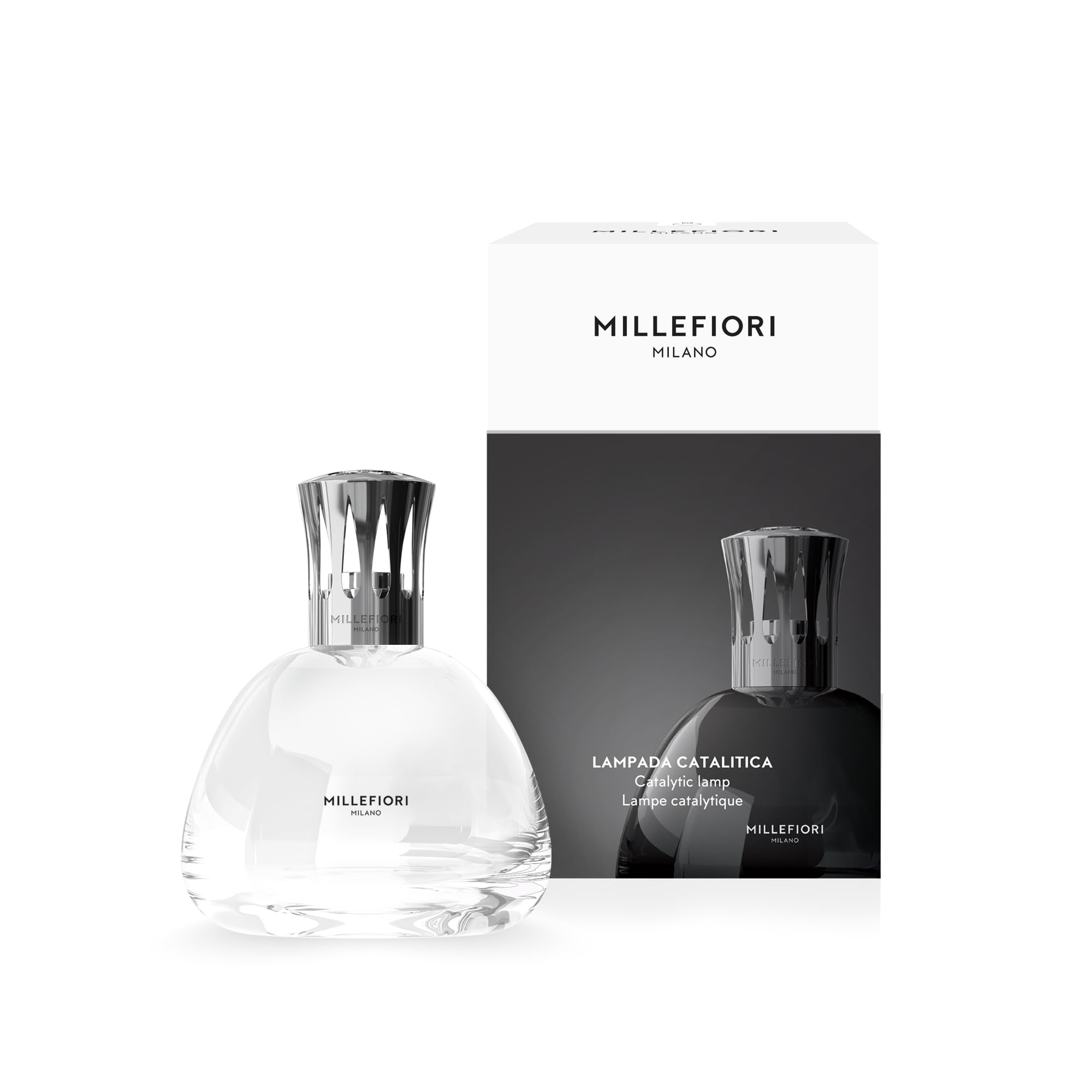 Millefiori Milano – Lampada Catalitica Trasparente – Purifica e Profuma l’Ambiente con Design Elegante, Ideale per Casa e Ufficio