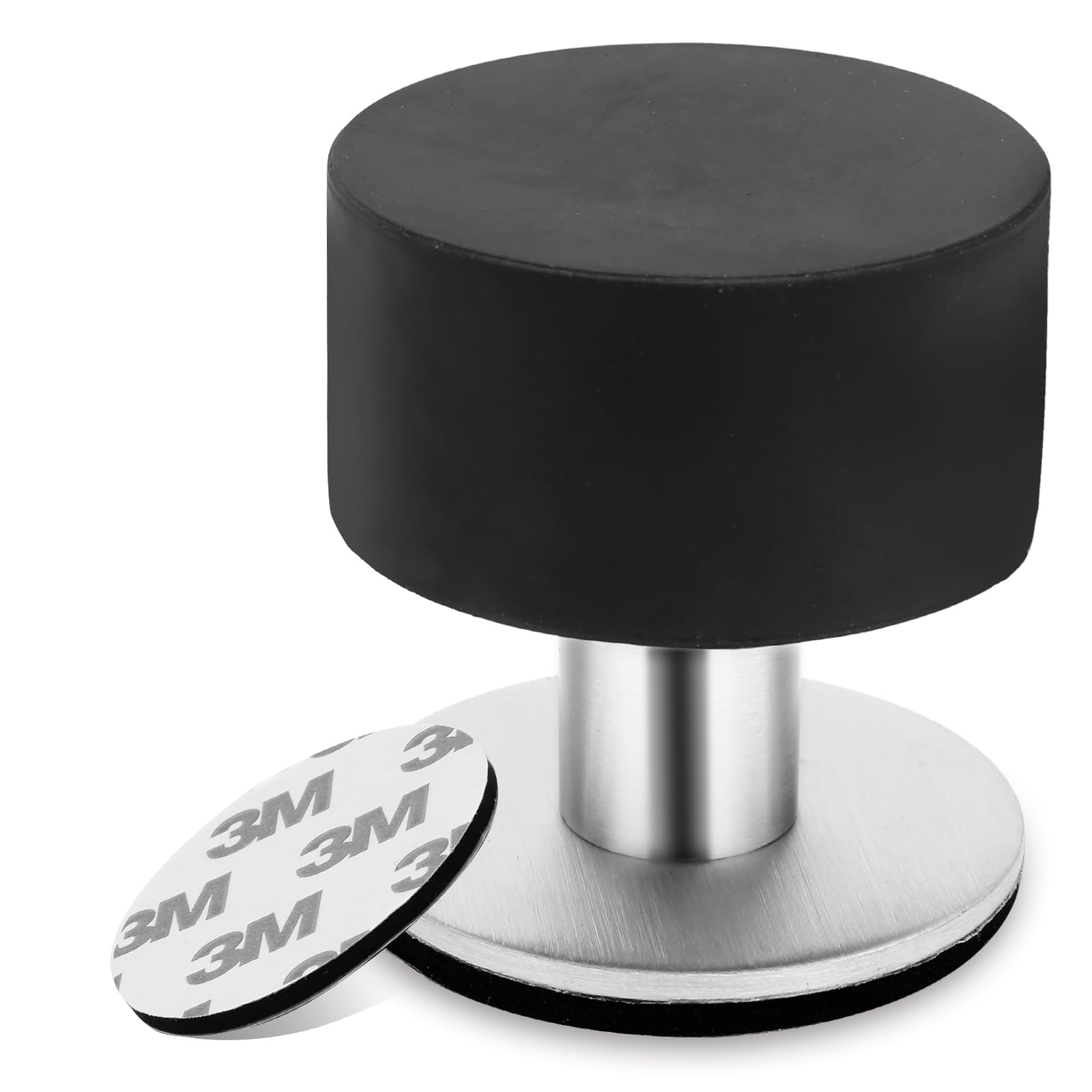 Chumia 20 Pcs Door Stoppers - Stainless Steel Floor Mounted Stops With Rubber Bumper, Black - View #12
