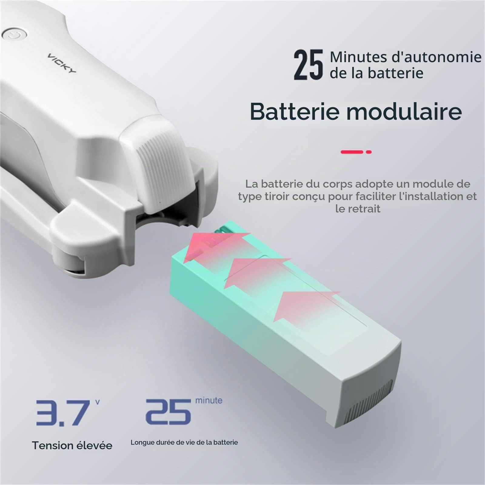 Drone avec Caméra 4K 2.4G/5G WiFi FPV Télécommande WiFi APP, 25 Minutes, Voler par Trajectoire, Maintien d'altitude, 3 Modes de Vitesses, pour Débutants&Professionnels, Facile à Diriger (2.4G Wifi)
