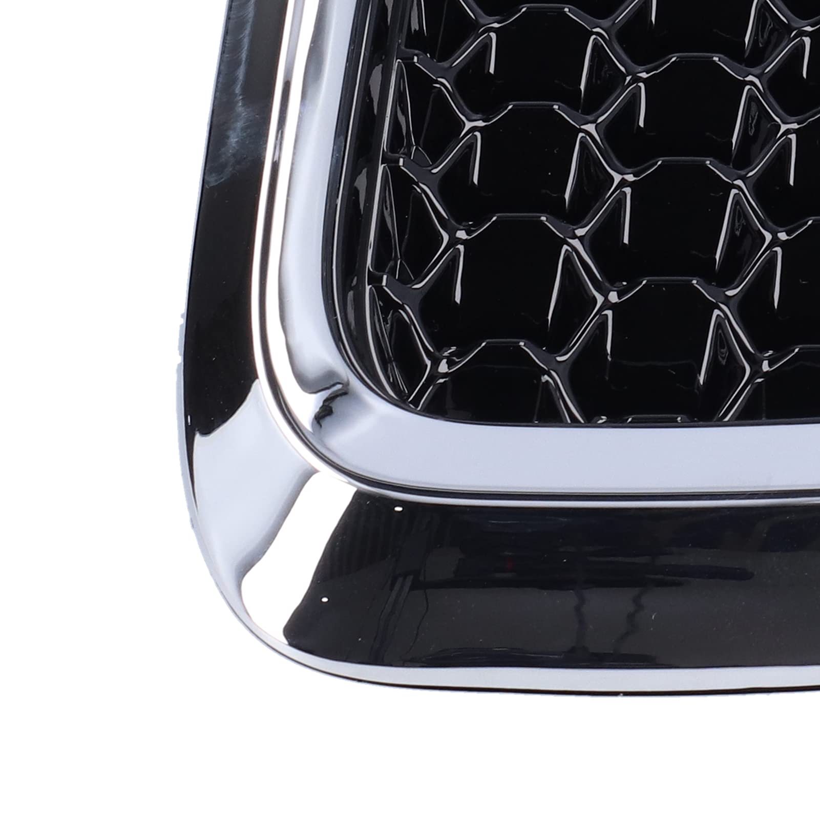 7 Inserti Griglia Anteriore Per Jeep Cherokee 2014-2018 - In ABS, Design A Rete, Cornice Cromata