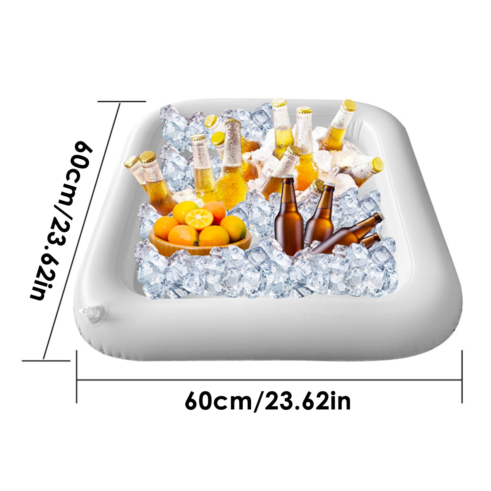 Aufblasbare Poolbar 100cm | 3-in-1 Getränkehalter & Spieltisch | Für Poolpartys & Strand