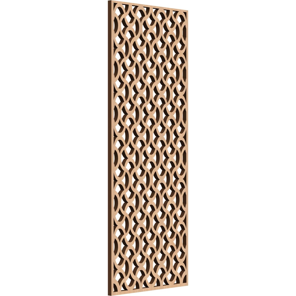 Resort Decorative Pierced Fretwork Wood Wall Panels, 11 3/8"W x 29 3/8"H x 3/8"T, Hickory