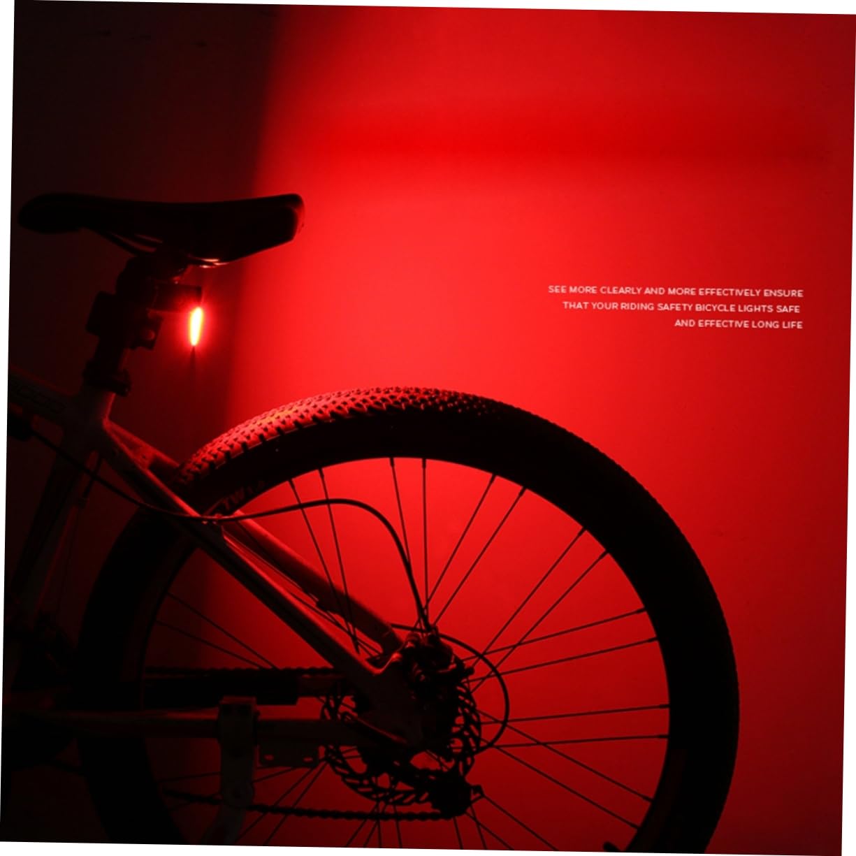 Mipcase USB Rechargeable LED Bike Taillight with Triangle Warning Sign Shape Light Modes High Brightness Safety Flashlight for Cycling Rear Light