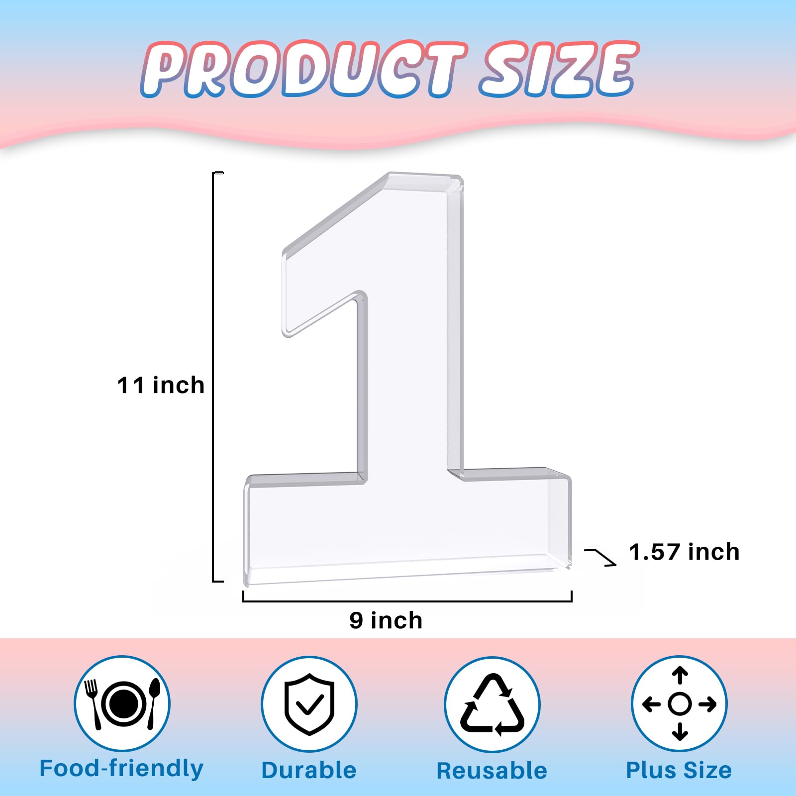 Condition photo showing As Is for 11" acrylic number charcuterie box, reusable fillable alphabet number shaped form tray for birthday anniversaries, party decorative serving plates display candy cake (1)