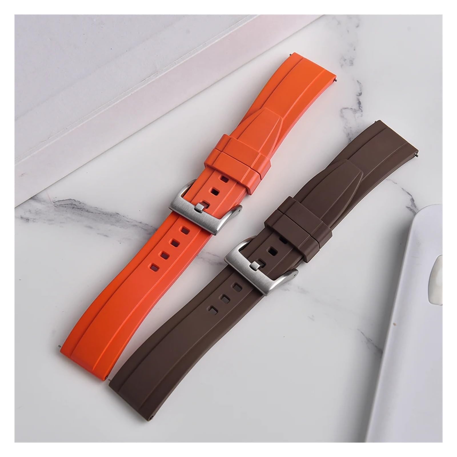 Bracelet de montre en caoutchouc FKM vulcanisé à extrémité droite