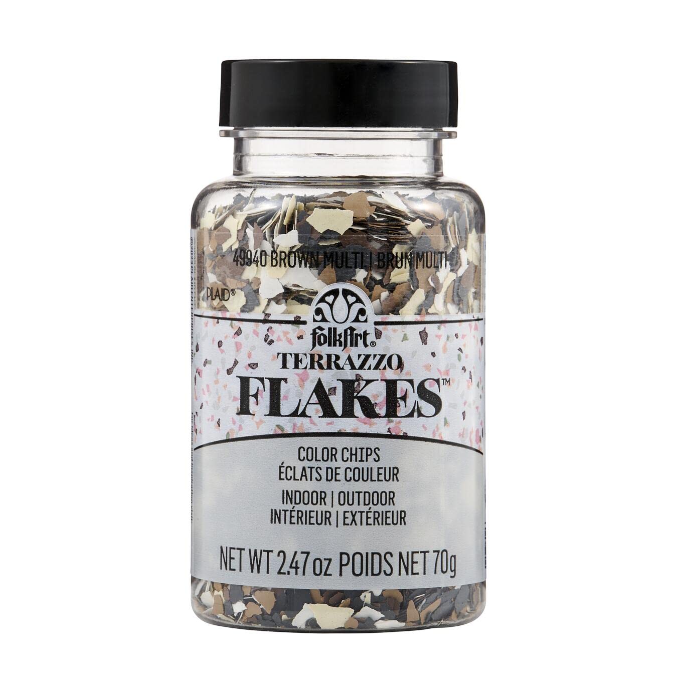 FolkArt Terrazzo Flakes éclats colorés et légers imitation marbre