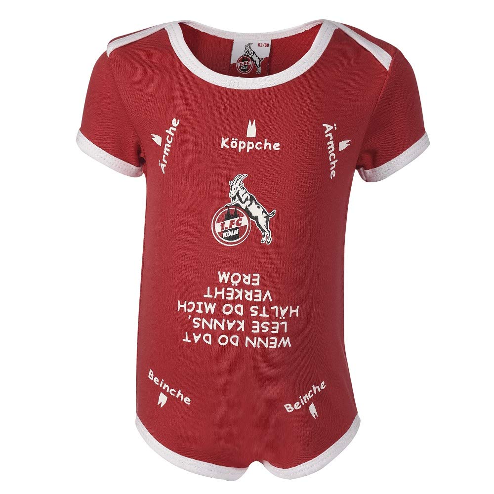 1. FC Köln Baby Geschenkbox rot - Body, Söckchen, Halstuch - Geschenkset - Plus Lesezeichen I Love Köln Größe 74/80