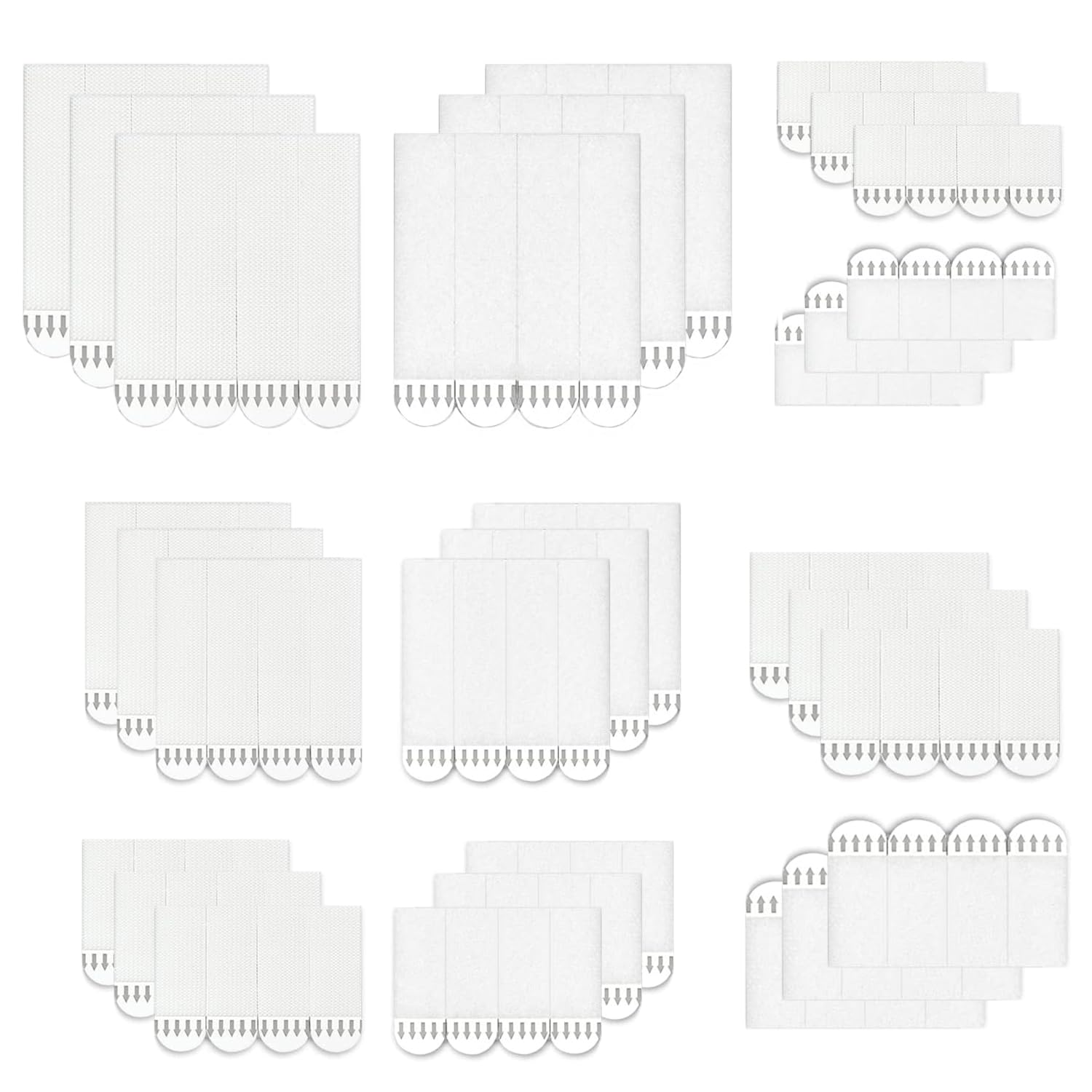 Yoezuo 60 Pares Tiras para Colgar Cuadros y Marcos, Tiras Bandas Adhesivas para para Marcos Espejos Letreros Relojes de Pared Cuelga Sin Taladrar (16*29mm, 16*46mm, 20*46mm, 16*70mm, 19*92mm)