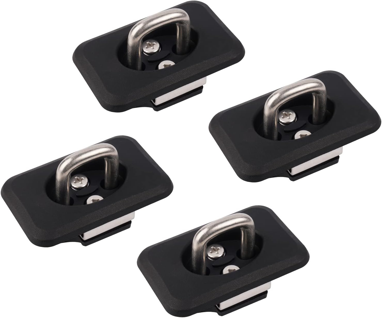 Custom Fit for Tie Down Anchors 1998-2016 Ford Super Duty, 1998-2014 Ford F150, 1999-2013 Chevrolet Silverado & GMC Sierra, 1995-2008 Dodge RAM Bed Tie Downs for Truck-4 Pack