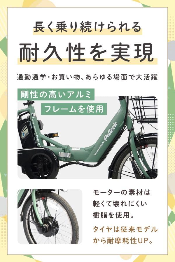PELTECH(ペルテック) アルミ折り畳み電動アシスト自転車 20インチ シマノ外装6段変速 折りたたみ 自転車 両立スタンド リアキャリア標準装備【簡易組立必要品】(TDN-212L) ペルテック(Peltech)