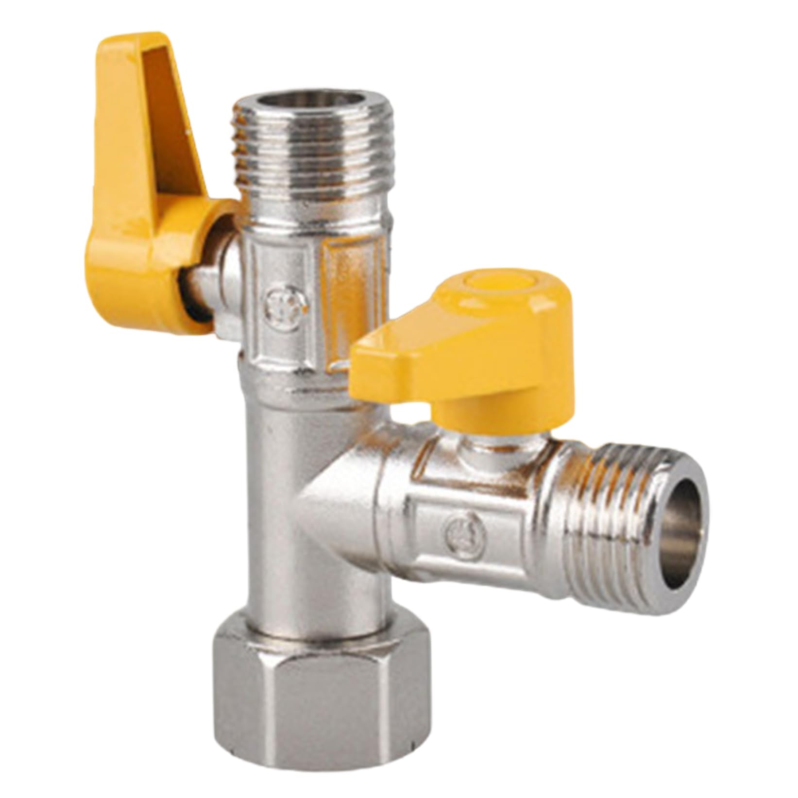 Raccord en T pour tuyau d'arrosage double sortie avec adaptateur de robinet réglable