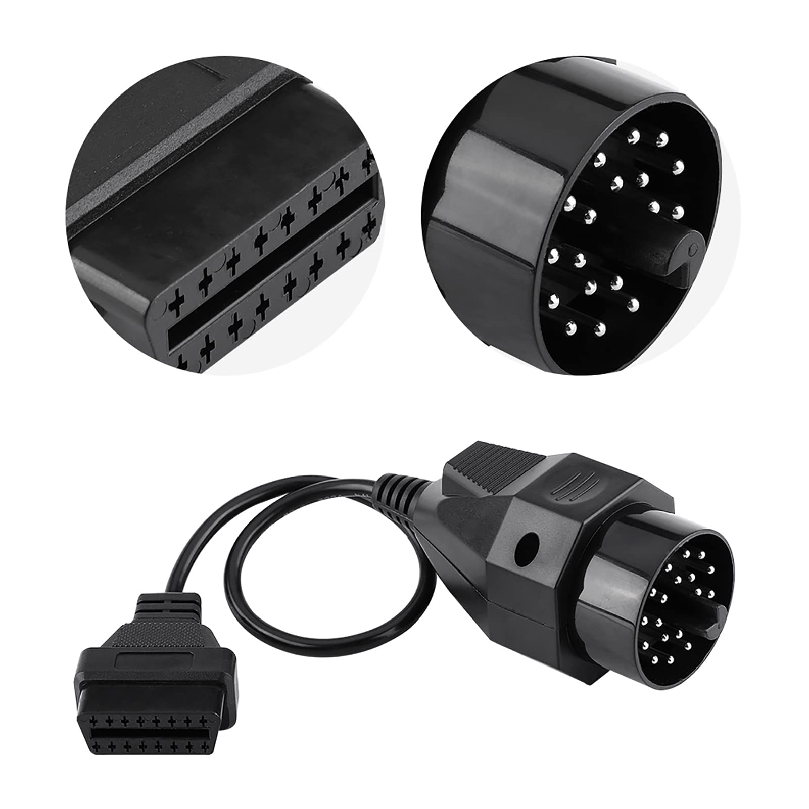 Jadeshay Cavo Adattatore OBD2 Da 20 Pin A 16 Pin Per BMW E36 E38 E39 E46 E53 X5 Z3 - 4