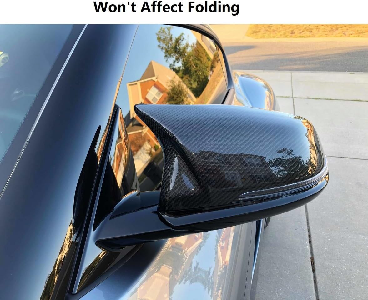 TanKin M Style Real Carbon Fiber Mirror Cover Caps Compatible with Toyota Supra MK5 A90,1Pair of Sport Design Rear View Mirror Housings Replacement