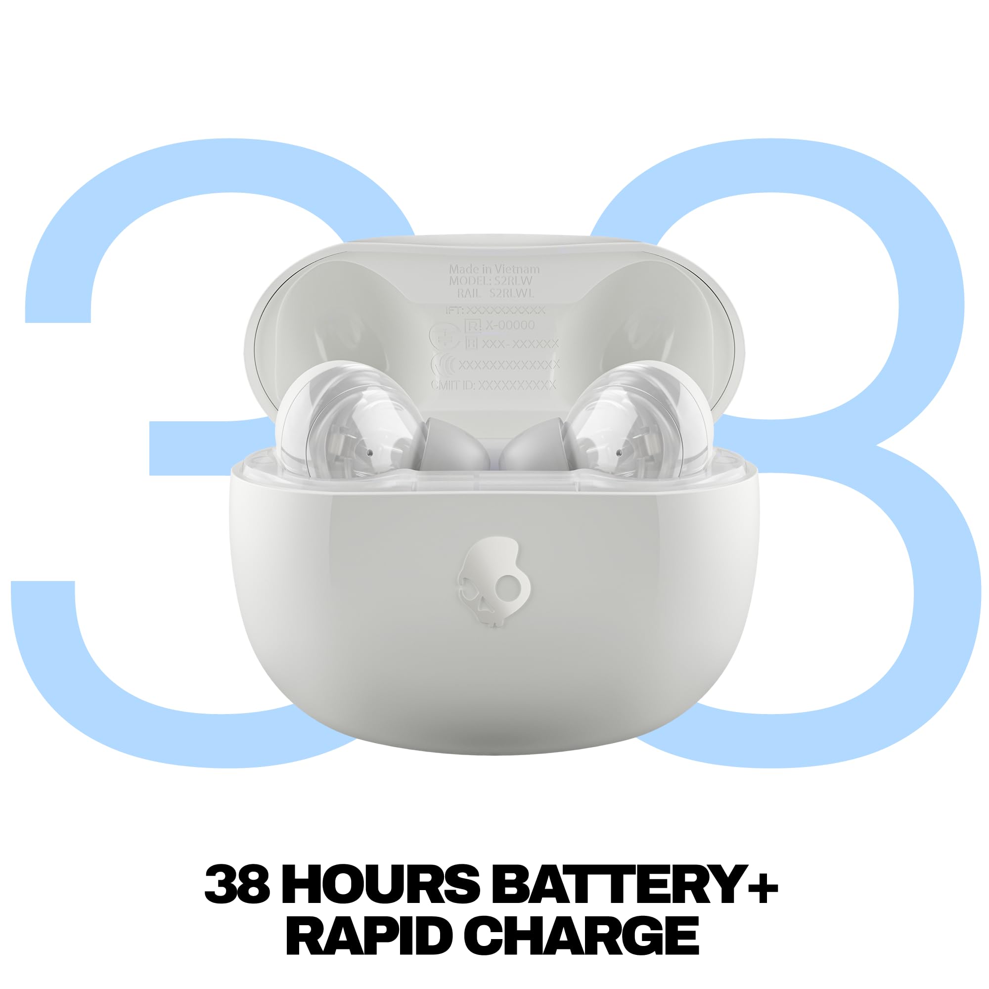 Skullcandy Rail ANC Wireless Earbuds, Bluetooth Headphones, Active