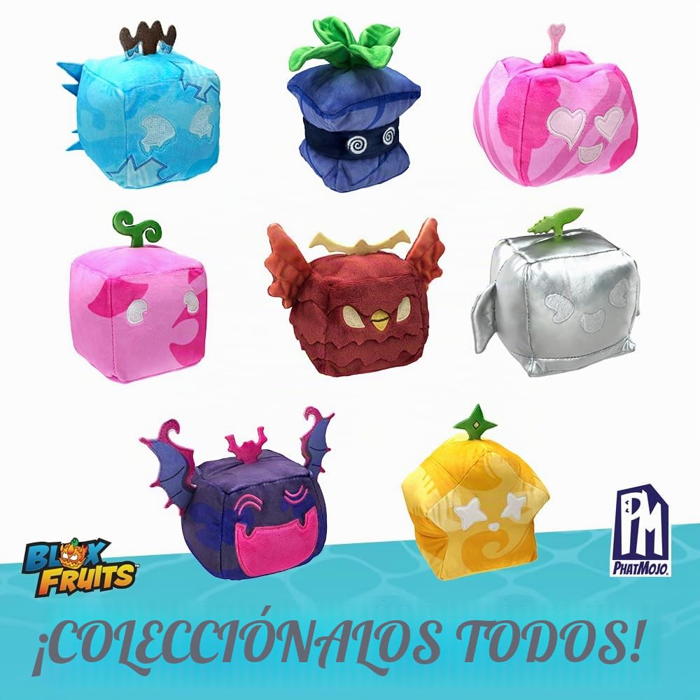 PhatMojo BLOX Fruits - Mystery Fruit - Paquete de 2 Peluches coleccionables (4 Pulgadas de Alto, Serie 1) [Incluye DLC, Licencia Oficial]