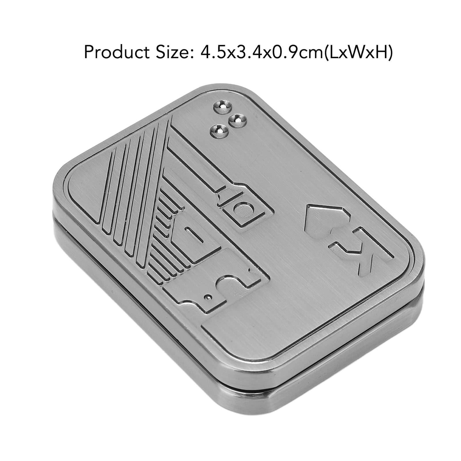 Metalowy Poker Fidget Slider, Stop cynku Dwurzędowy Magnetyczny tor ssący Crisp Clear Sound Stress Relief Metal Fidget Toys Unique Pattern Finely Polished Portable Haptic Coin