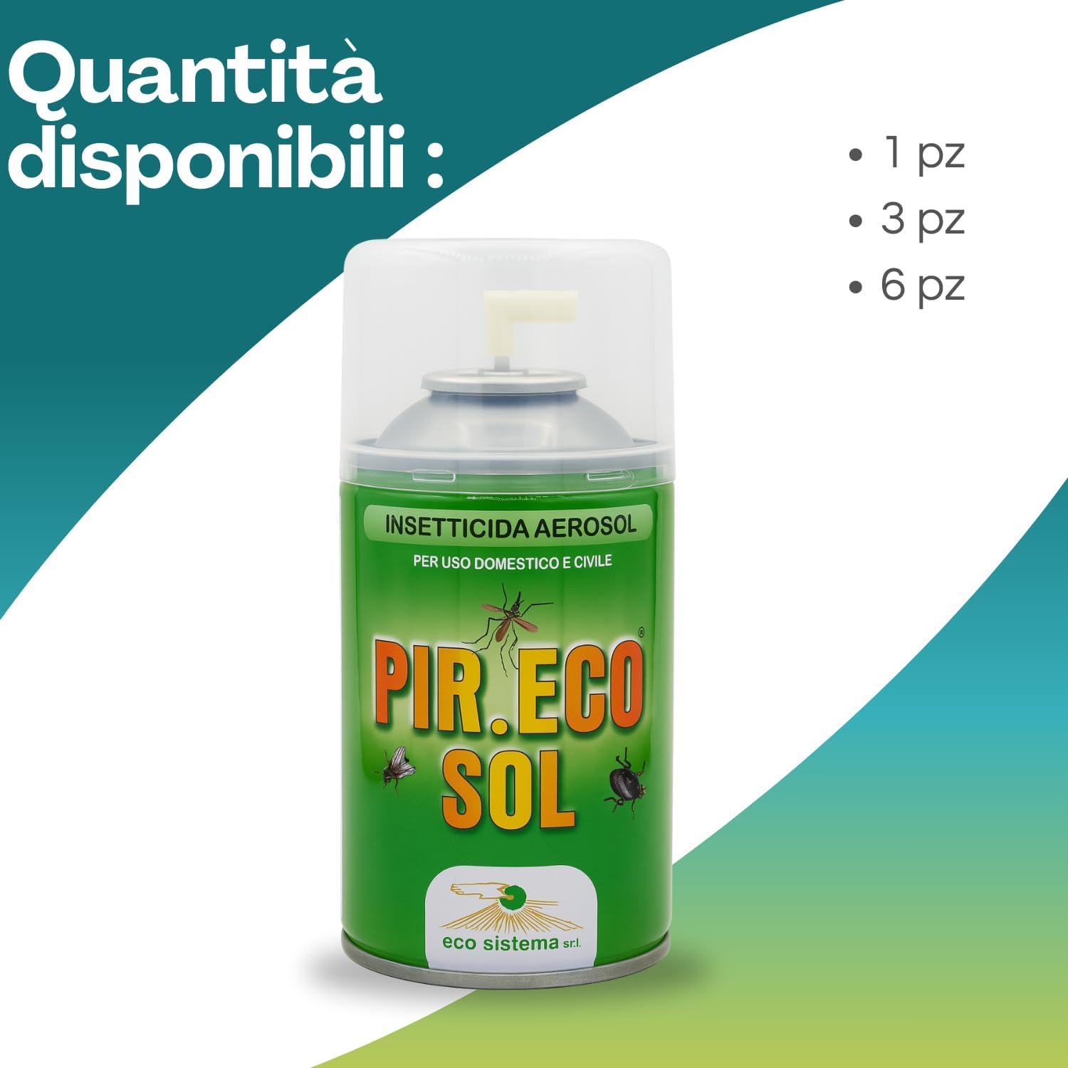 Virsus 6 Bombolette Insetticida a Base di Piretro da 250 ml per Mosche zanzare e Insetti Volanti Insetti striscianti Uso Domestico, Piretro Naturale sinergizzato con Piperonil Butossido