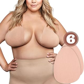 BODi Essentials XL Invisible Breast Lift Tape Adhesive Strapless Bra - Beige Support for B-E Cup Large Busts