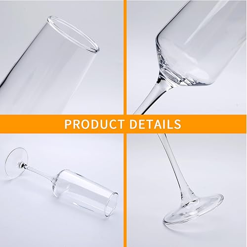 Miniatura 3 de Juego de 8 copas de champán, elegantes copas de champán de 8 onzas, copas de champán brillantes transparentes para Prosecco, restaurante, boda,